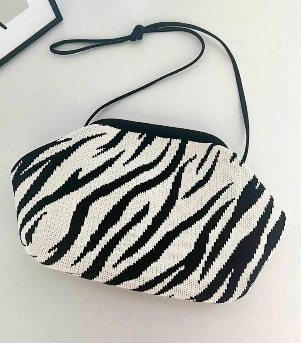 Zebra Clutch w/ Strap — 2